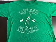 Gemrock Marijuana Leaf Weed Mens 3XL Smoking “Can’t Save The Forest” T-Shirt