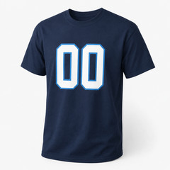 Custom Number T-Shirt Personalized Sports Tee Football Basketball Hockey Any No