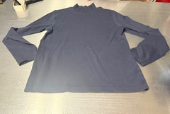 St. John’s Bay Mens Turtleneck 100% Cotton Blue Long Sleeve Shirt Classic Mock