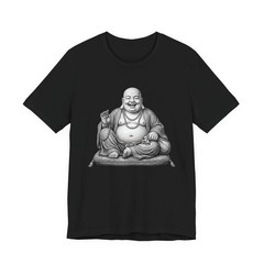 Laughing Buddha T-Shirt | Happy Budai Hotei Zen Buddhism Graphic Tee Shirt