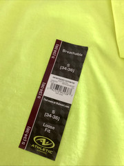 ATHLETIC WORKS Breathable Acid Yellow Short Sleeve Crew Neck T-Shirt Sz S*