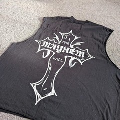 Lady Gaga Mayhem Ball Tour 2025/2026 Black Sleeveless Graphic Tee XL