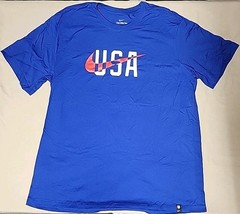 Nike USMNT 22 Swoosh Blue T-shirt Mens X-LARGE XL Soccer USA Tee NEW