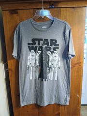 Gray Star Wars Darth Vader Storm Troopers Mens Shirt Size Small