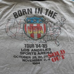 Bruce Springsteen E Street Band Born in the USA Tour 1984 Ringer Tee Gray XL