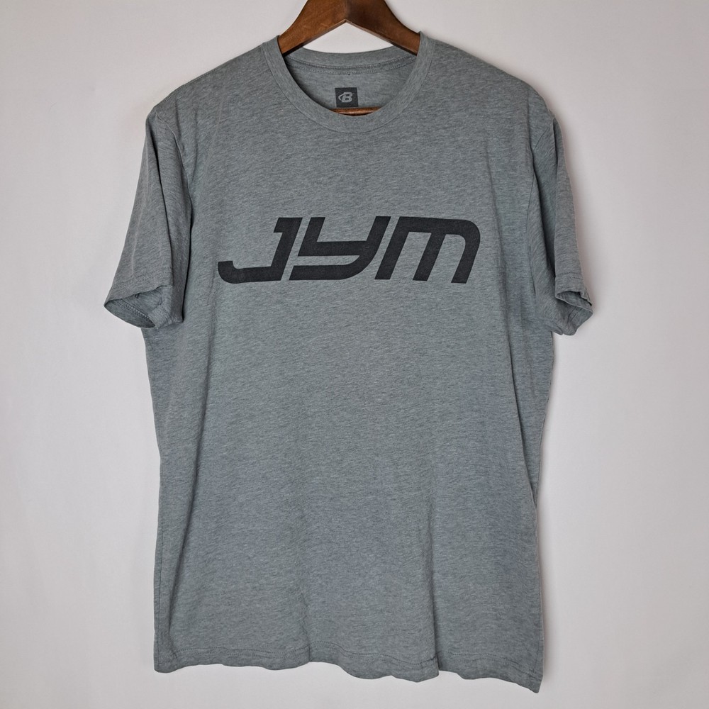 Bodybuilding.com T-Shirt Mens Large Gray Short Sleeve “JYM”