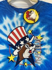 Buc-ee’s 4th of July 4 T Shirt Top Adult Size M Medium Star Spangled Beaver NWT