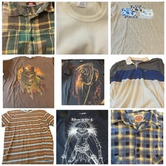 Y2K Grunge Skater Men’s Clothing Lot 9pc Mixed Sizes M XL 2XL Bulk Reseller