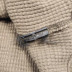 Double RL Shirt Mens XL Brown RRL Ralph Lauren Thermal Waffle Knit Long Sleeve