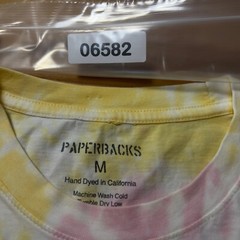 Paperbacks Men’s Size M Hand Dyed Paintbrush Print Crew-Neck T-Shirt