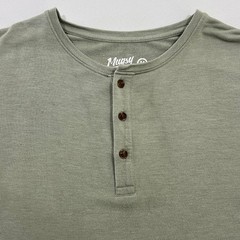Mugsy Sage Green Cashmere Blend Long Sleeve Henley Shirt Mens Size Medium