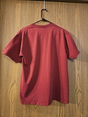 VTG 90s Russell Athletic Pro Cotton Pocket Blank T-Shirt Medium Boxy Faded Red
