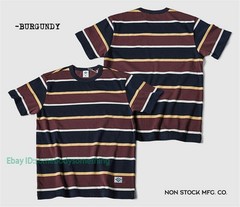 NON STOCK Ivy League Striped Crew Neck T Shirts Preppy Style Men’s Casual Tee