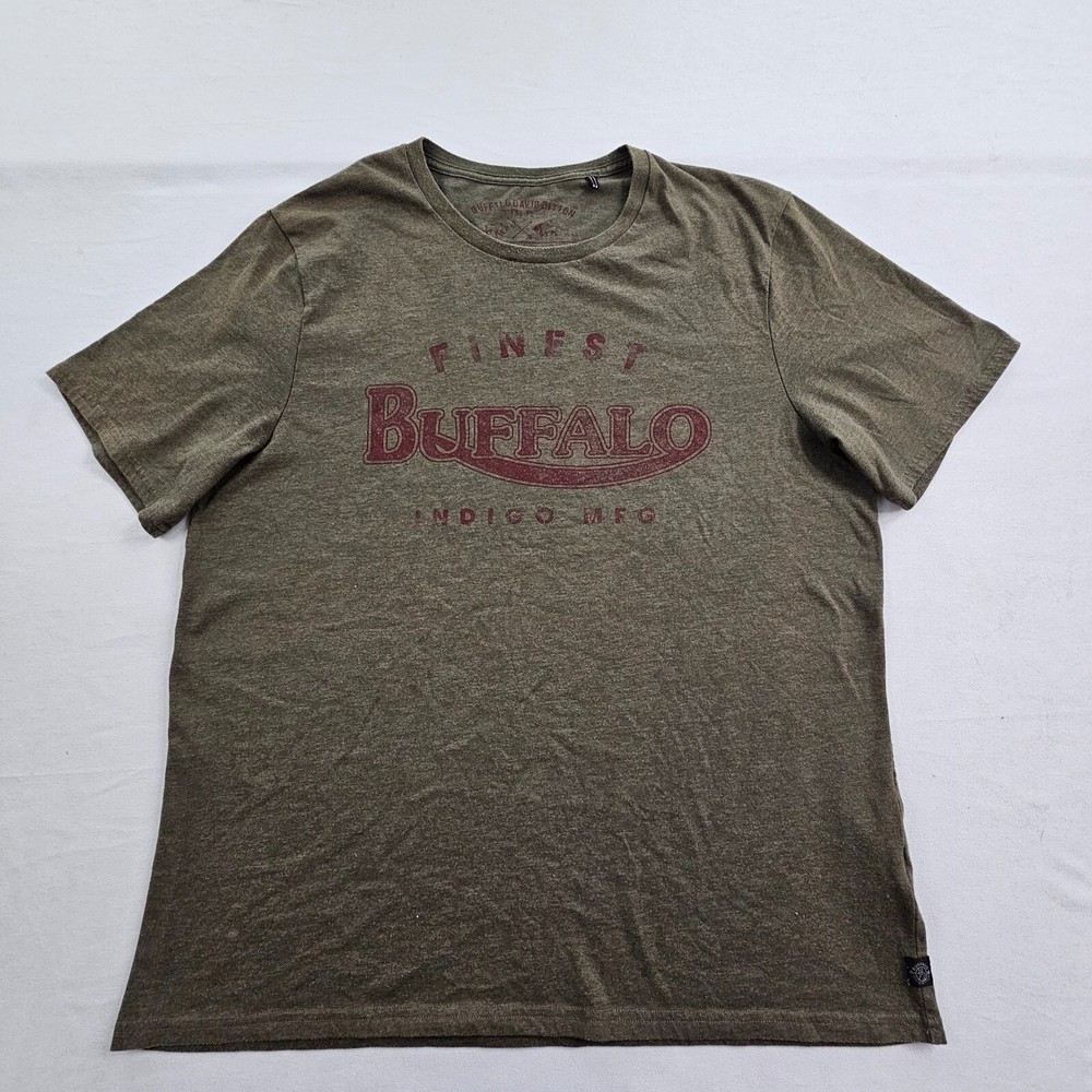 Buffalo David Britton Finest Green Short Sleeve Cotton Blend T-Shirt Men’s L