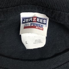 Jerzees Shirt Mens Large Black Dri-Power Active Heritage Flags Graphic T-Shirt