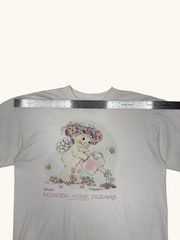 Vintage Earth Tones Nourish Your Dreams Cherub Angel Graphic T-Shirt White XL