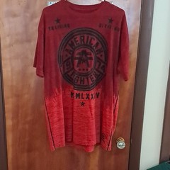 American Fighter Men’s 2XL Big & Tall Red Graphic Print Crew Neck T-Shirt