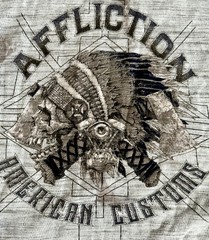 Affliction American Customs Wyoming Thermal Crystal Wash Mens Size L