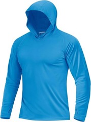 Men’s UPF 50+ Sun Protection Hoodie Lightweight Long Sleeve Fishing Hiking Shirt