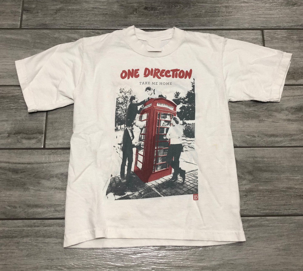 2013 Vintage ONE DIRECTION Take Me Home Tour Unisex All size White Shirt FN253