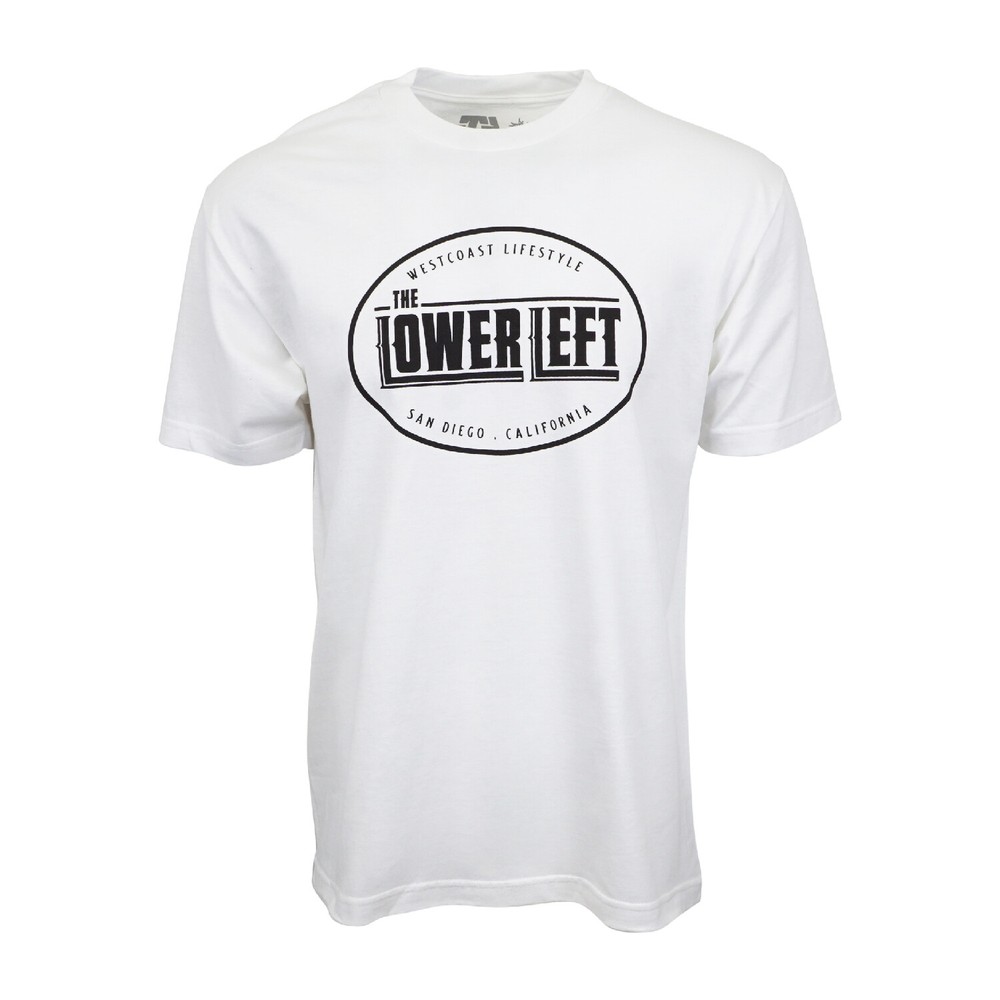 TRIBAL GEAR MENS WEST COAST THE LOWER LEFT SAN DIEGO CALIFORNIA T SHIRT WHITE