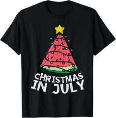 Christmas in July Watermelon Xmas Tree Summer Men Women Kids T-Shirt