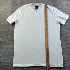 Polo Ralph Lauren Shirt Mens Large White Henley Thermal Sleepwear Waffle Knit