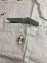 Polo Shirt, ligth green with fitted waist and chest pocket, size M