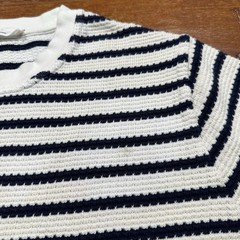 Mr P Mr Porter T Shirt Mens S Stripe Knit Crew Neck Cotton Portugal Made Retro