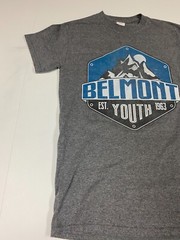 Belmont MEns Shirt Small Gray mountain graphic youth