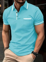 Camiseta Con Cuello Levantado Cremallera Para Hombre Camisa De Manga Corta Men