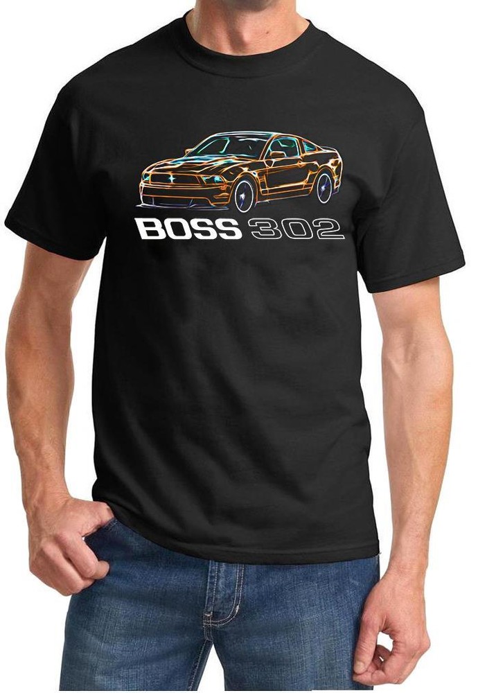 2012 Ford Boss 302 Mustang Neon Design Tshirt NEW FREE SHIP