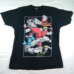 Street Fighter Graphic Print Large Mens Shirt 100%Cotton