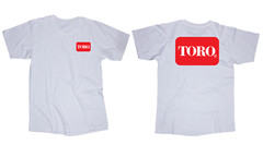 TORO logo white T-shirt Lawnmower Gardening Mowing