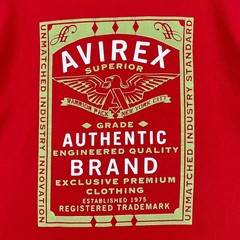 Avirex Mens Superior Grade Authentic Graphic T-Shirt Red Size M Warrior Pack NYC
