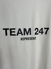 Represent team 247 t-shirt mens light weight beige Sz M
