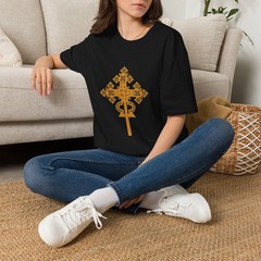 Ethiopian Orthodox Cross T-Shirt Habesha Christian Faith Gift Tee