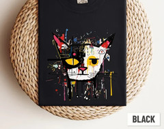 Graffiti Cat Art Shirt, Trendy Cat Shirt, Funny Cat Shirt, Graffiti Style Graphi