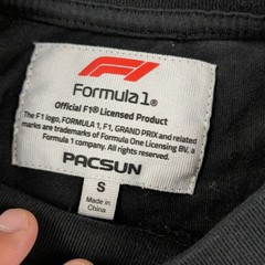 Pacsun x Formula 1 T Shirt Mens Small Black Miami Florida Big Graphic Print