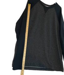 Orvis Lounge Lounge Shirt Mens Large Gray Stretch Wordmark Logo Raglan Sleeve