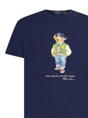 Polo Ralph Lauren Classic Fit Polo Bear Varsity Jersey T-Shirt Navy Short Sleeve