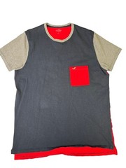 Hollister Men’s XL Blue/Red/Gray Short Sleeve Pullover T-Shirt EUC