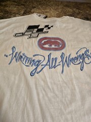 Ecko Unltd x JT Racing size XL “Writing All Wrongs” T-shirt White.