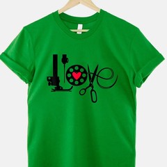 Quilting Sewing Heart Love Shirt, Quilter Sewing Lover T-Shirt Tee
