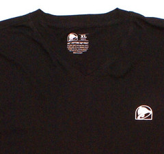 Taco Bell Employee Uniform Work Shirt Men’s XL Black V-Neck