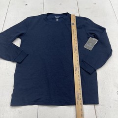 Blue Ice Thermal Shirt Mens Large Navy Waffle Long Sleeve Tagless Crewneck Tee