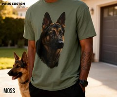 Custom Pet Portrait Comfort Tee Personalized Dog Cat Photo Shirt Unisex Gift