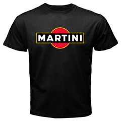 Martini Racing Team Vintage Graphic Tee Mens Black Cotton T-Shirt