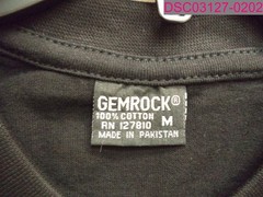 GEMROCK Men 100% Cotton Crew Neck T Shirt Solid Black Short Sleeve Tee Medium