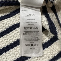 Mr P Mr Porter T Shirt Mens S Stripe Knit Crew Neck Cotton Portugal Made Retro